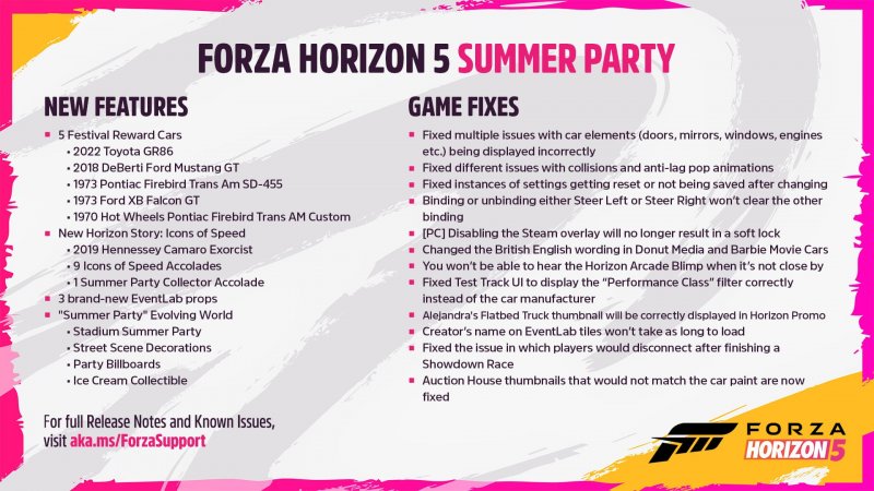 Forza Horizon 5: Summer Party, tutti i dettagli Forza Horizon 5: Summer Party, tutti i dettagli
