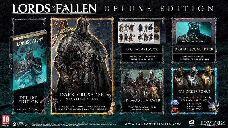 I contenuti di Lords of the Fallen Deluxe Edition I contenuti di Lords of the Fallen Deluxe Edition