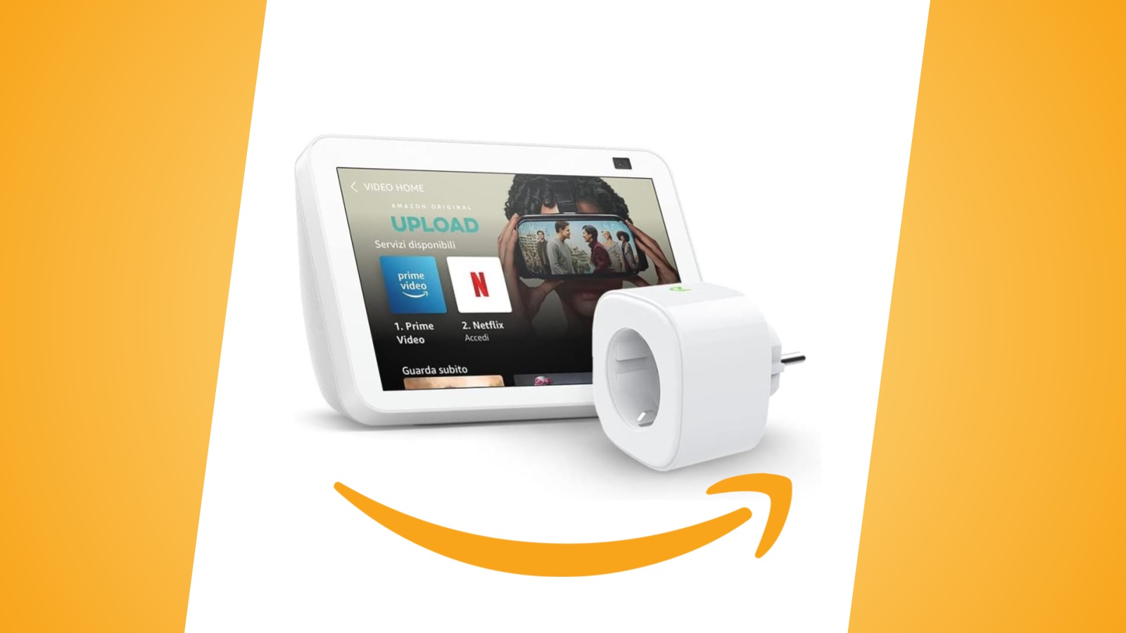 Offerte Amazon: Echo Show 8 + Meross Smart Plug in forte sconto