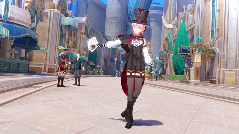 Lyney si esibisce a Fontaine Lyney si esibisce a Fontaine