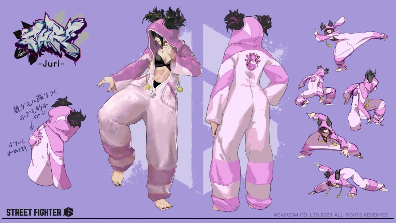 Street Fighter 6: nuovi costumi alternativi per Juri, Guile e altri trapelano in artwork