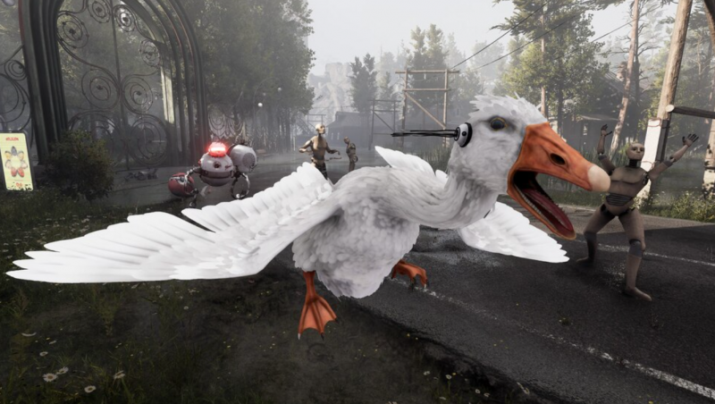 Tra i pochi personaggi che incontrerete in Annihilation Instinct, anche questa eccentrica e sboccata papera parlante