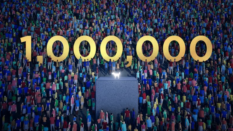 L'immagine celebrativa del successo ottenuto da Humanity L'immagine celebrativa del successo ottenuto da Humanity