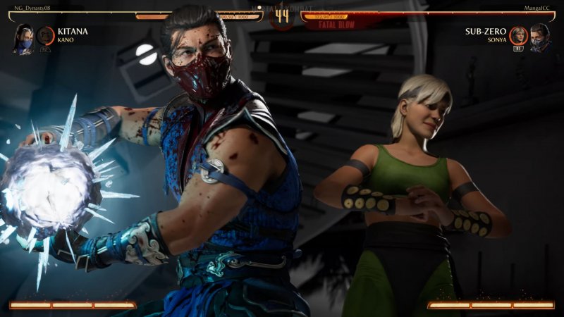Mortal Kombat 1, Sub-Zero et Sonya Blade sont prêts à se battre.