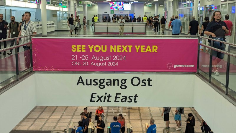 Il cartellone che indica le date della Gamescom 2024