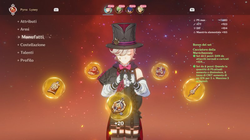 Il nuovo set 'Cacciatore della Maréchaussée' pare cucito su misura per Lyney Il nuovo set 'Cacciatore della Maréchaussée' pare cucito su misura per Lyney