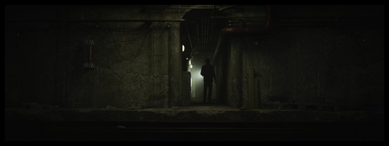 Un concept art dei tunnel della metropolitana di Alan Wake 2