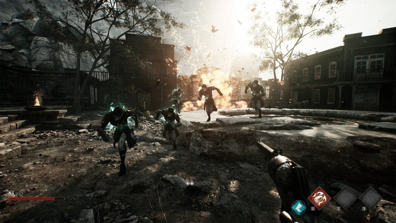 Soulslinger: Envoy of Death, avversari distanti a cui sparare, sperando di centrarli