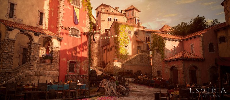 Ambientazioni come questa si rifanno chiaramente ai migliori borghi e scenari d'Italia Ambientazioni come questa si rifanno chiaramente ai migliori borghi e scenari d'Italia