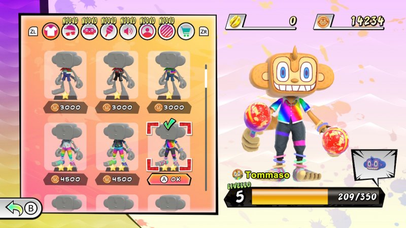 Samba de Amigo : Party Central, avec des points et des pièces, tu peux acheter des accessoires avec lesquels tu habilles le protagoniste.