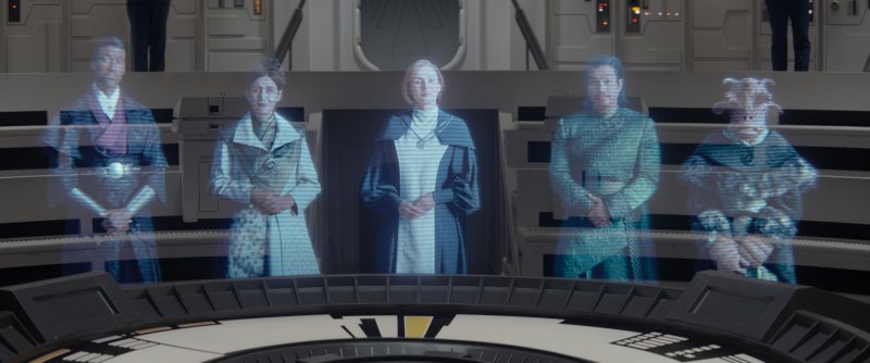Des représentants de la Nouvelle République dans une scène d'Ahsoka 1x03.