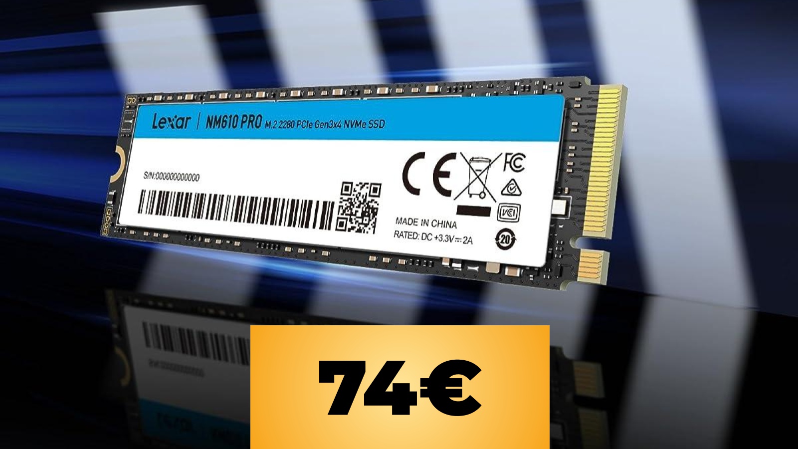 SSD Lexar NM610PRO da 2 TB in sconto al prezzo minimo storico tramite Amazon Italia