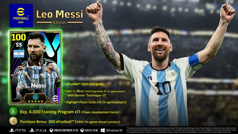 eFootball 2024, l'edizione speciale dedicata a Messi