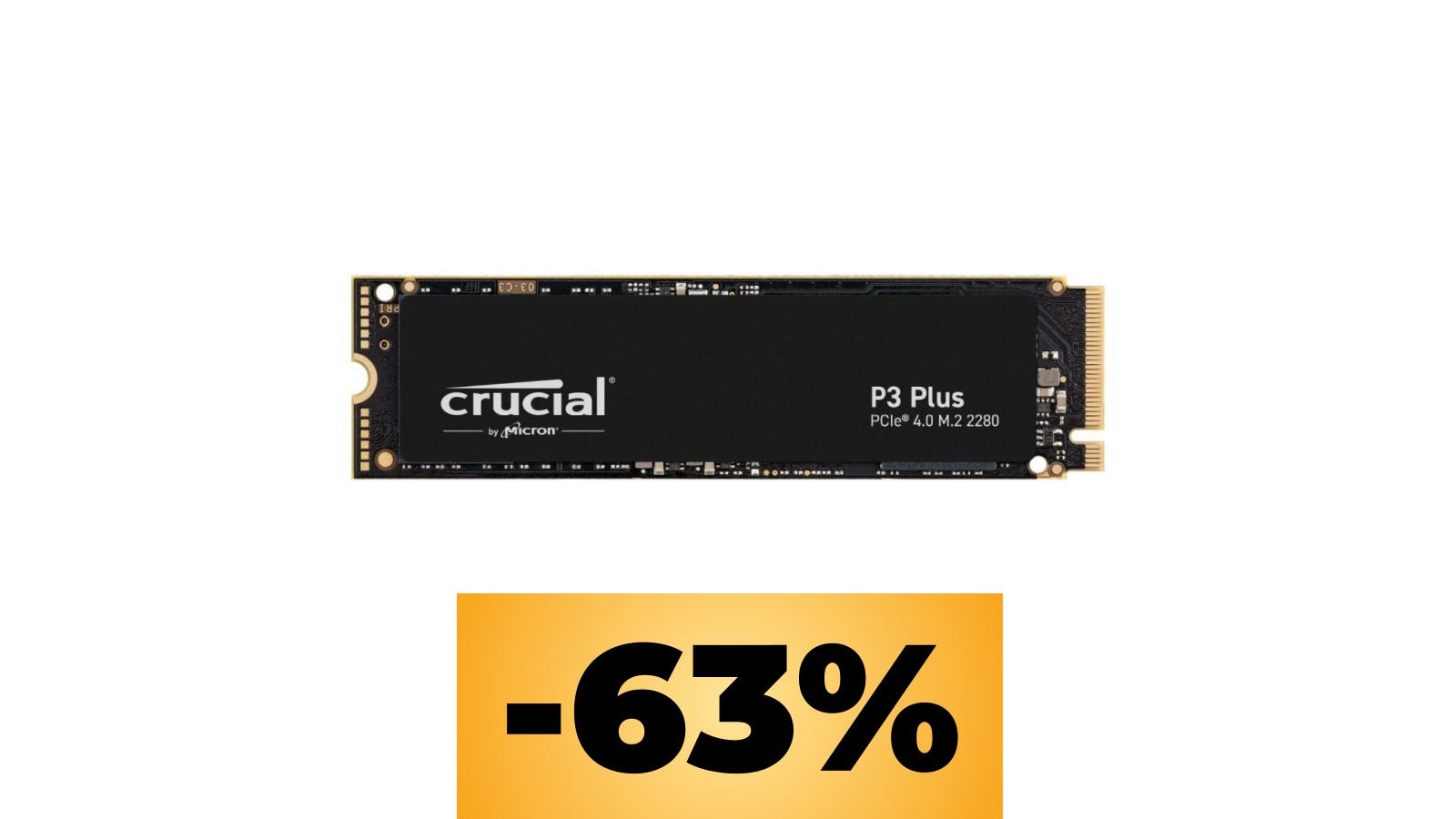 SSD Crucial P3 Plus da 2 TB, l'offerta Amazon lo fa arrivare a un nuovo minimo storico
