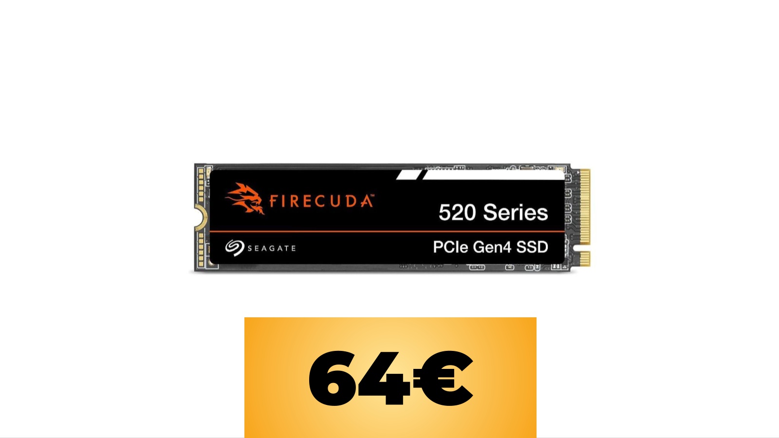 SSD Seagate FireCuda 520 da 1 TB in sconto al prezzo minimo storico tramite Amazon Italia