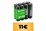 Batterie AA ricaricabili, pacco da 8 in sconto con un coupon tramite l'offerta di Amazon Italia - Notizia