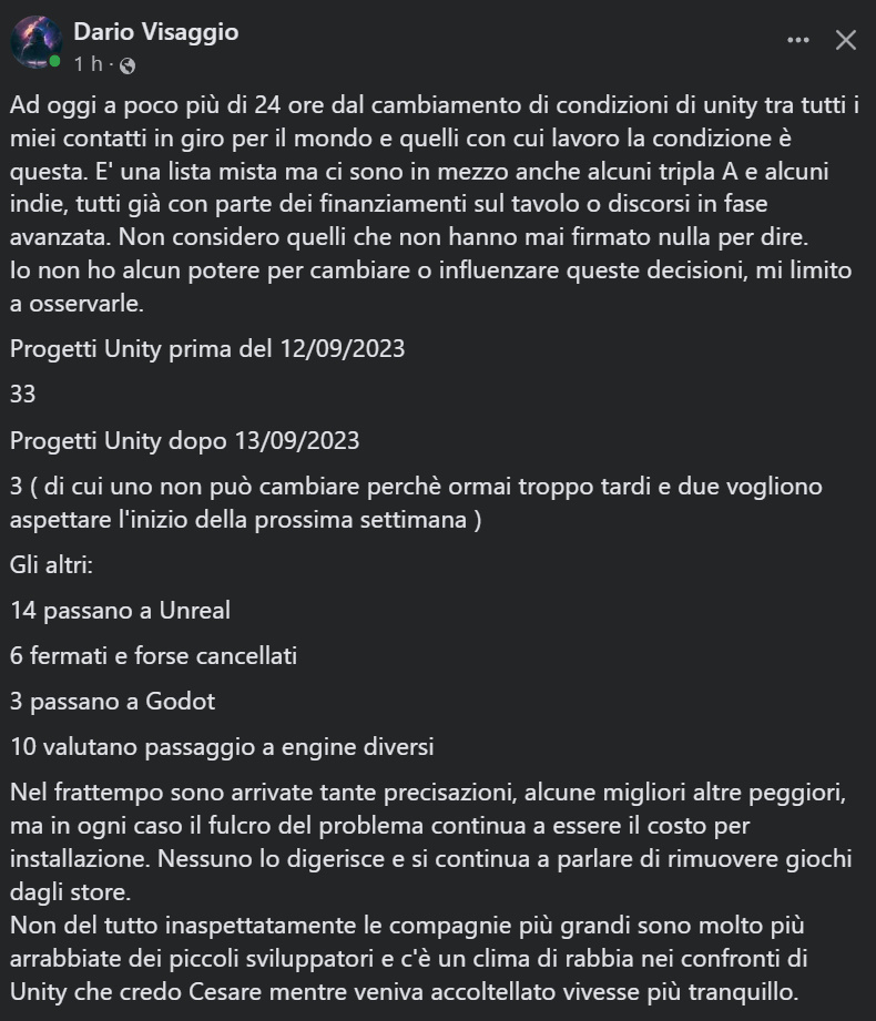Il post di Visaggio