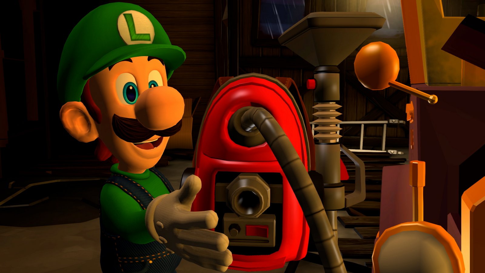 Luigi e il suo Poltergust 5000 in Luigi's Mansion 2 HD