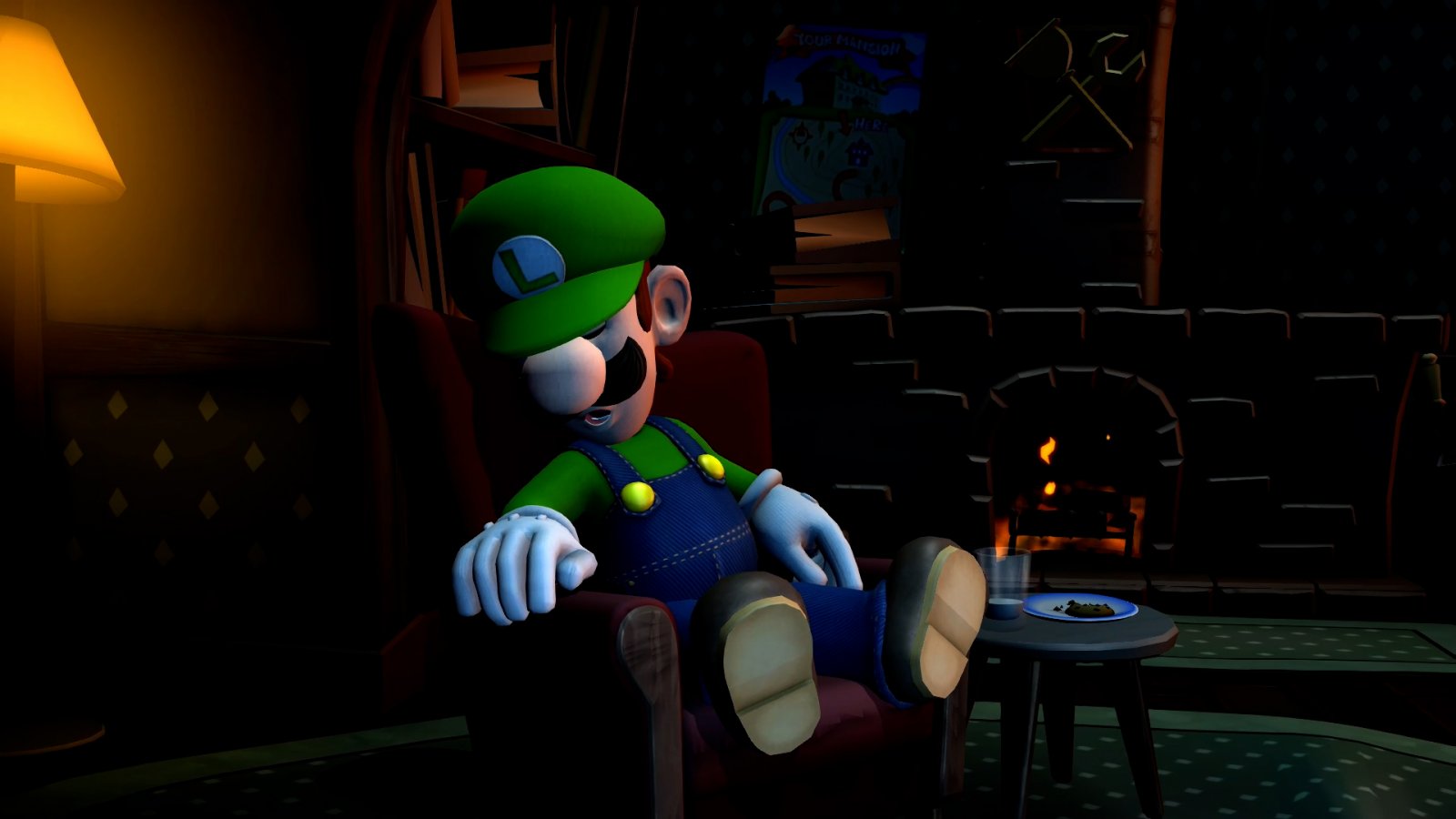Luigi schiaccia un pisolino in Luigi's Mansion 2 HD