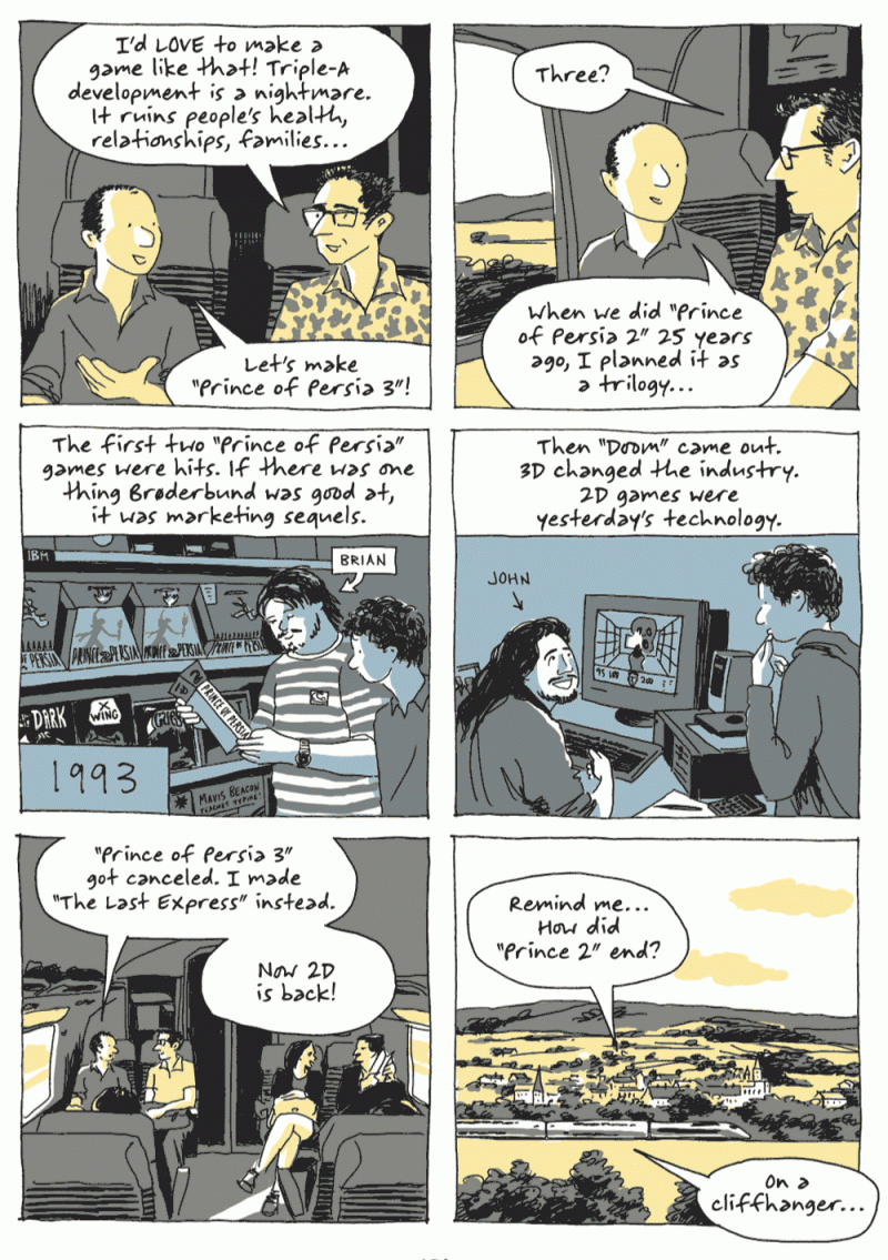 La pagina dell'autobiografia di Mechner che racconta della cancellazione di Prince of Persia 3 nel 1993. La pagina dell'autobiografia di Mechner che racconta della cancellazione di Prince of Persia 3 nel 1993.