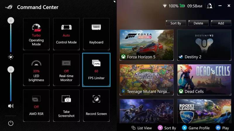 Direttamente dalla console è possibile settare anche il limite di FPS