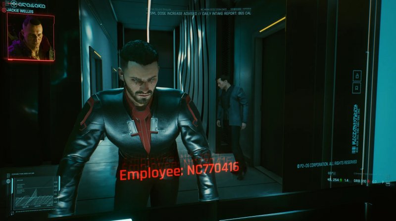 Il cameo di Elong Musk in Cyberpunk 2077, sulla destra