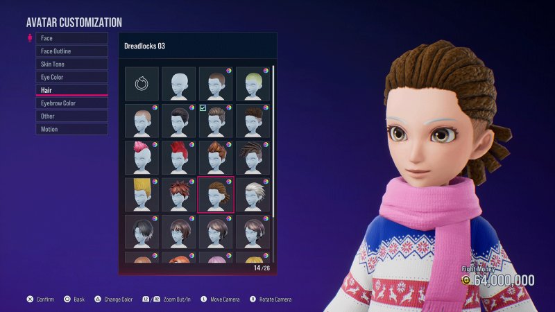 L'editor degli avatar da utilizzare nella Tekken Fight Lounge. Bandai Namco promette un gran numero di opzioni estetiche e vestiti L'editor degli avatar da utilizzare nella Tekken Fight Lounge. Bandai Namco promette un gran numero di opzioni estetiche e vestiti