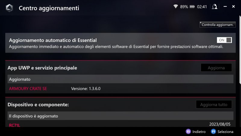 Alla fin fine ROG Ally è un PC e come tale va tenuto aggiornato