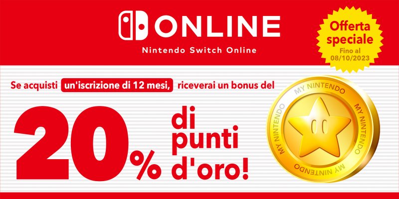 Nintendo Switch Online: la promozione di Nintendo Nintendo Switch Online: la promozione di Nintendo