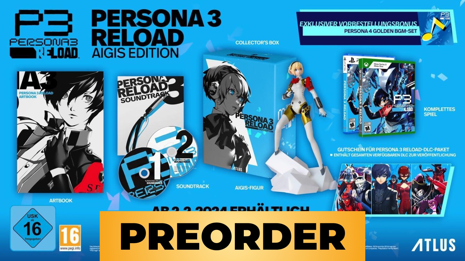Persona 3 Reload Aigis Edition: preorder Amazon per PS5 e Xbox Series X disponibile