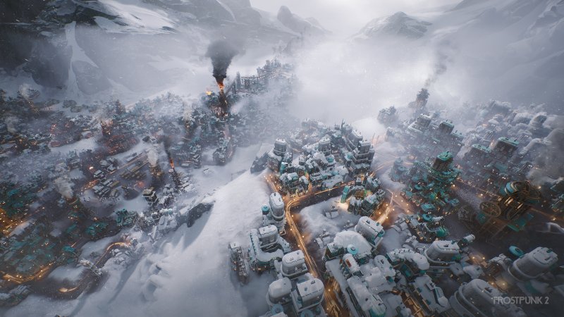 Le città di Frostpunk 2 sono molto più grandi e variegate rispetto al gioco precedente Le città di Frostpunk 2 sono molto più grandi e variegate rispetto al gioco precedente