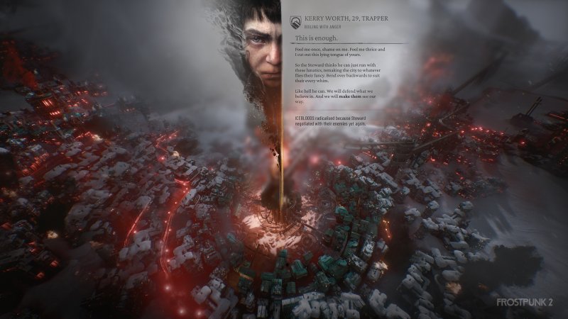 Frostpunk 2: le scelte politiche avranno grosse ripercussioni sulla società, e potrebbero portare alcuni gruppi a radicalizzarsi Frostpunk 2: le scelte politiche avranno grosse ripercussioni sulla società, e potrebbero portare alcuni gruppi a radicalizzarsi