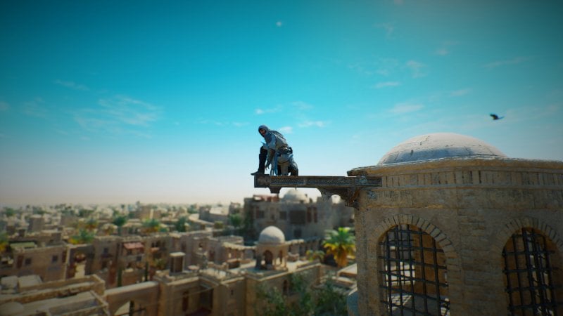 Assassin's Creed Mirage, une carte postale depuis le point le plus élevé de Bagdad.
