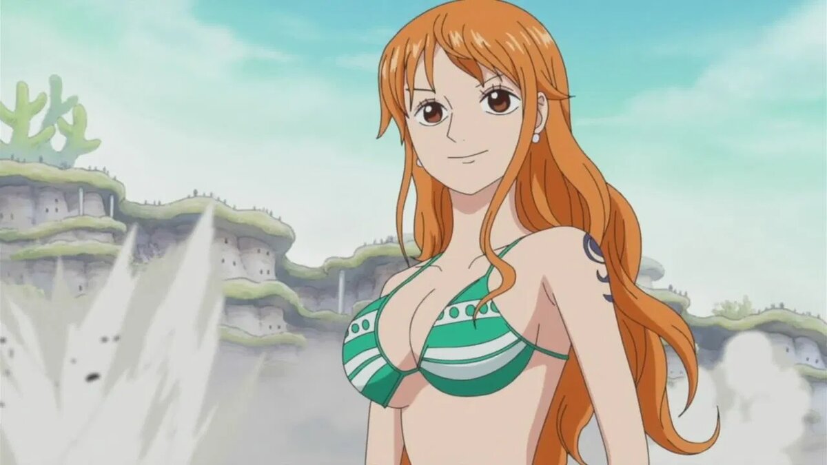 One Piece: il cosplay di Nami di r.efeen è seducente ma non cede alle avance di Sanji