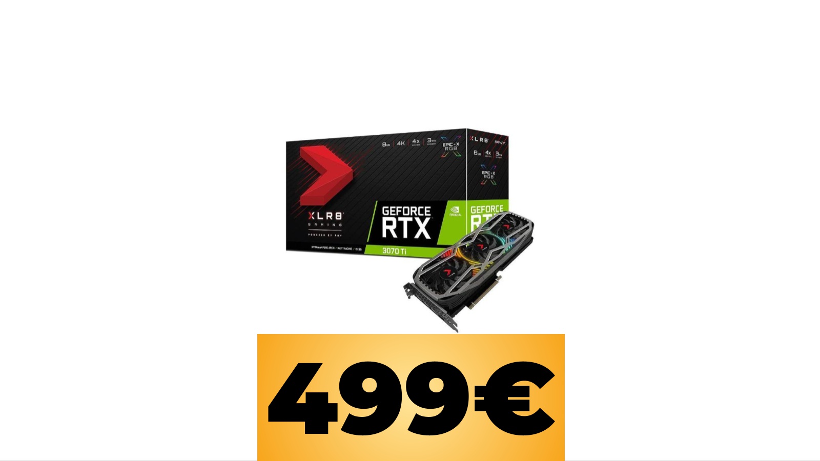 PNY NVIDIA GeForce RTX 3070 Ti 8GB GDDR6X al prezzo minimo storico tramite Amazon Italia