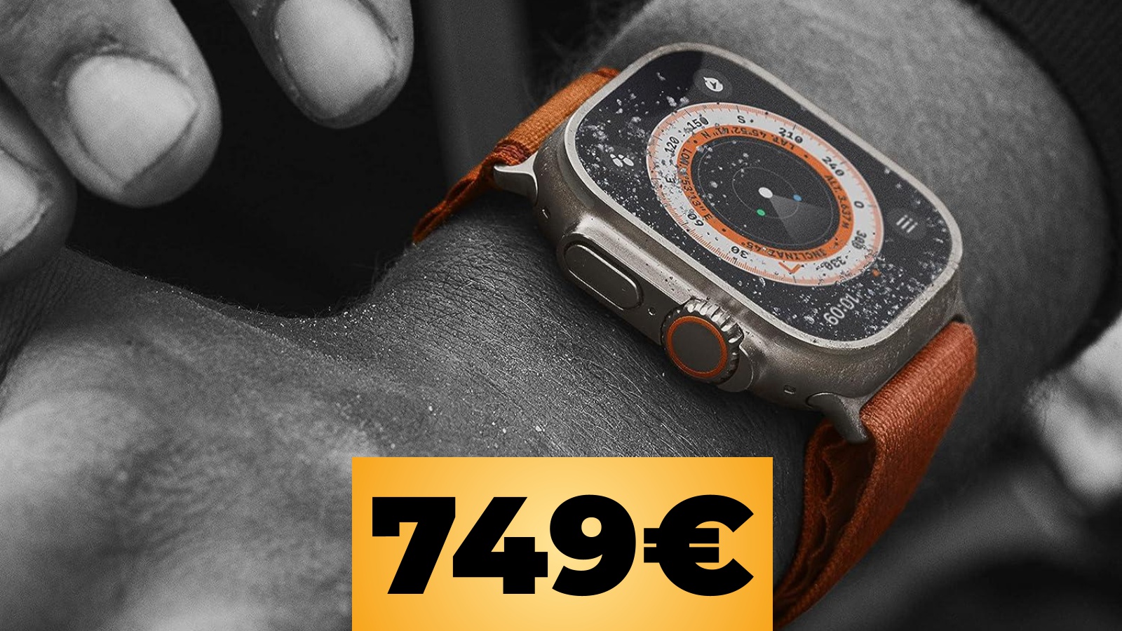 Apple Watch Ultra (GPS + Cellular, Cassa 49mm) in sconto al prezzo minimo storico su Amazon Italia