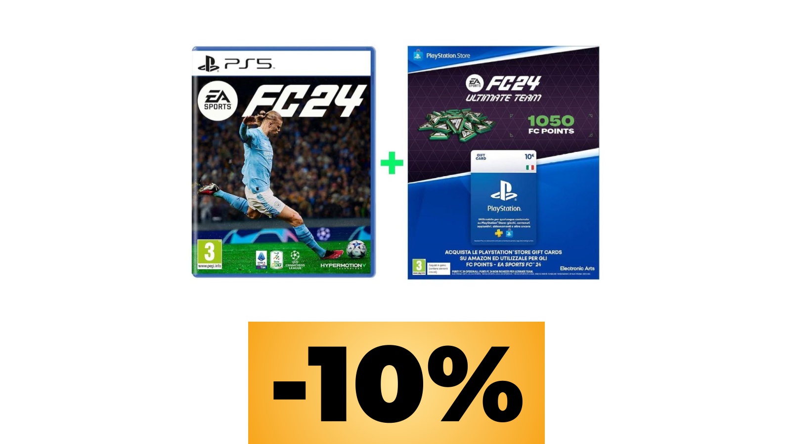 EA Sports FC 24 + 10€ di credito per il PS Store: lo sconto per PS4 e PS5  dell'Offerta  Prime 