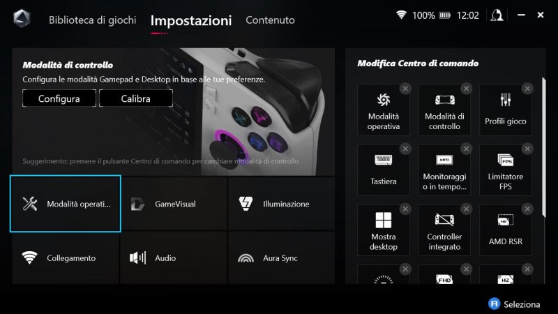 Armoury Crate permette anche di creare delle modalità operative con impostazioni manuali