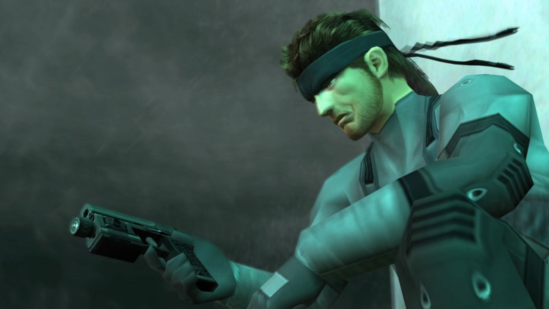 Metal Gear Solid 2: Sons of Liberty, Snake durante una sequenza di intermezzo Metal Gear Solid 2: Sons of Liberty, Snake durante una sequenza di intermezzo