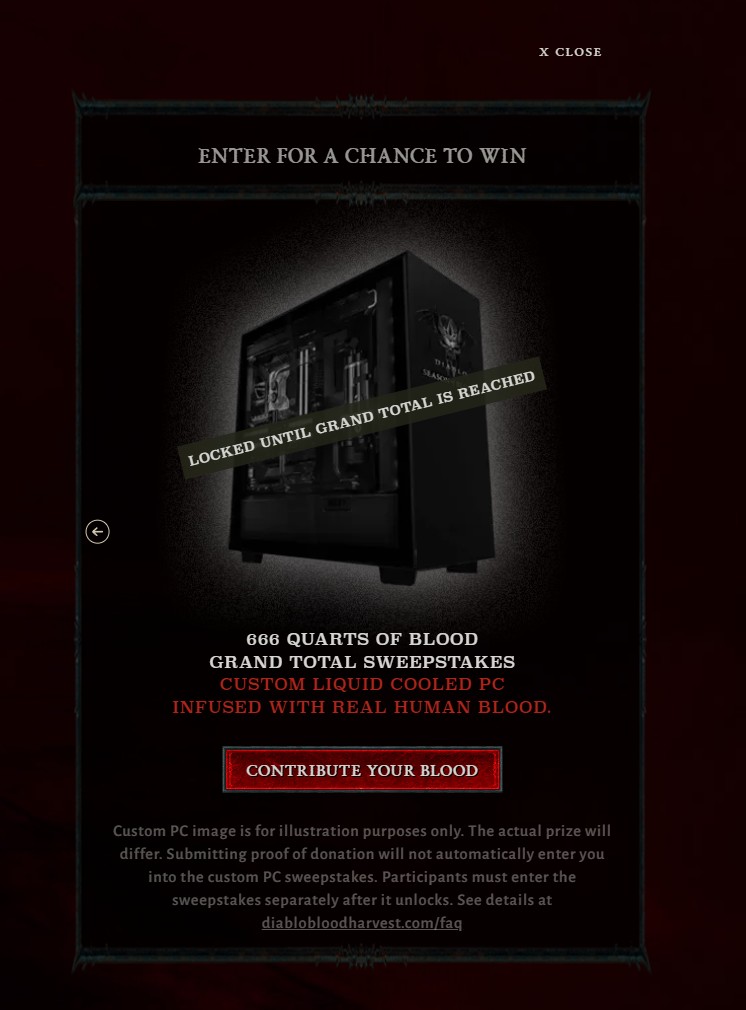 Diablo 4 Pc Raffredamento A Liquido Con Sangue Umano