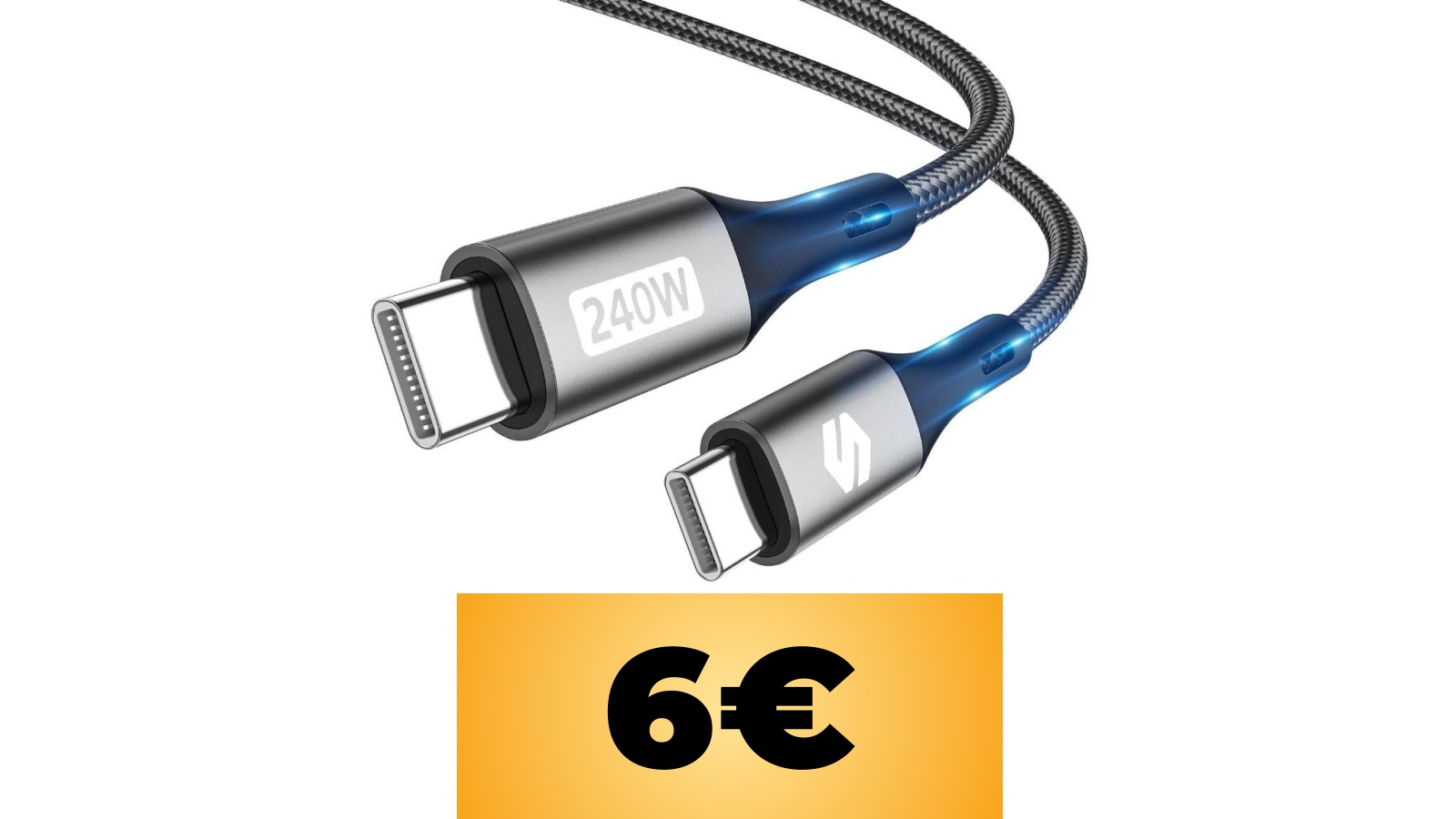 Cavo USB-C Silkland da 240W da 2 metri in super sconto con il coupon e l'offerta di Amazon Italia