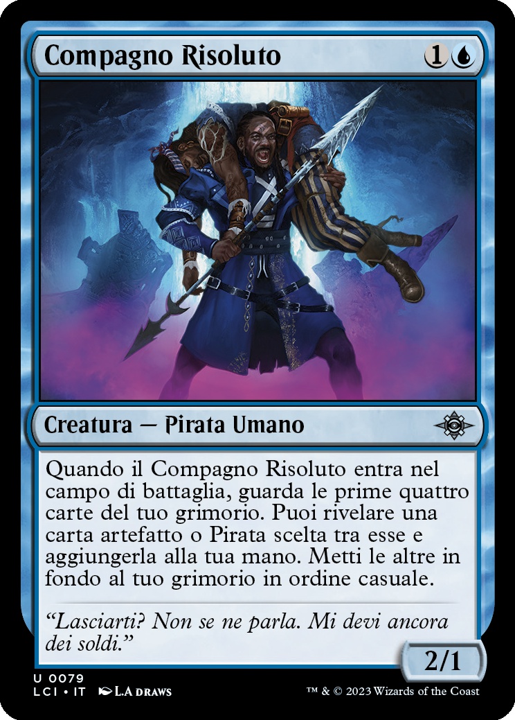 Quale motivazione è più nobile per salvare una vita di un grosso debito in denaro? Lo sa bene il Compagno Risoluto, una delle nuove carte di Caverne Perdute di Ixalan che possiamo mostrarvi in anteprima