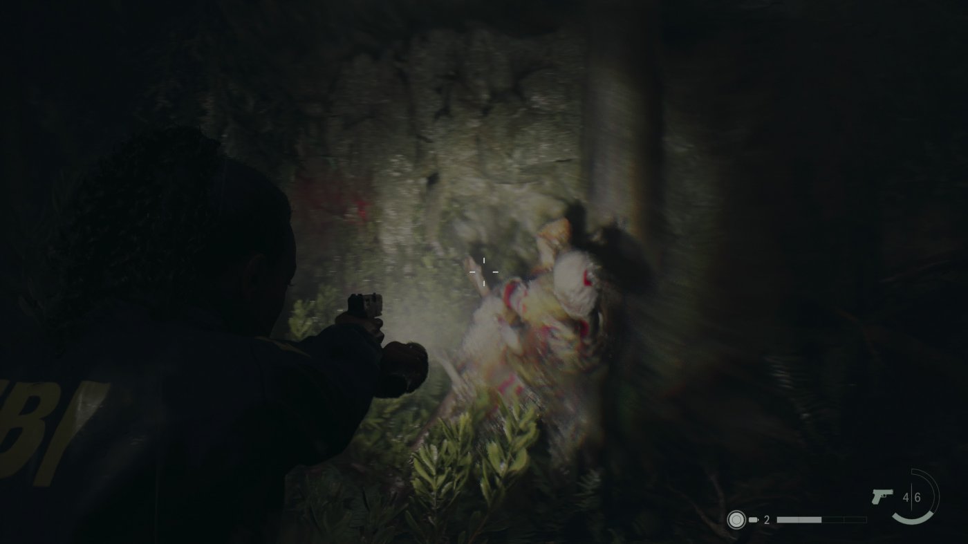 Cinematic cutscene shot of Adam reaching out to a fallen Eve, their faces conveying exhaustion and resilience.