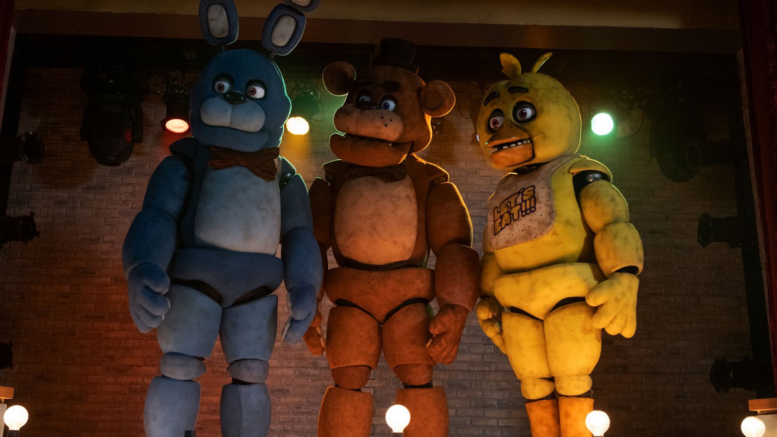 Tre animatronics di Five Nights At Freddy's