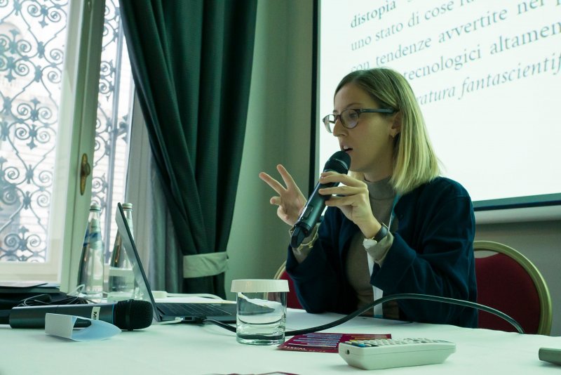 Il panel di Gaia Amadori, dal titolo 'What-if videoludici tra distopia e politica' si è concentrato, in particolare, su Wolfenstein: The New Colossus e sull'espansione Gathering Storm di Sid Meier's Civilization VI