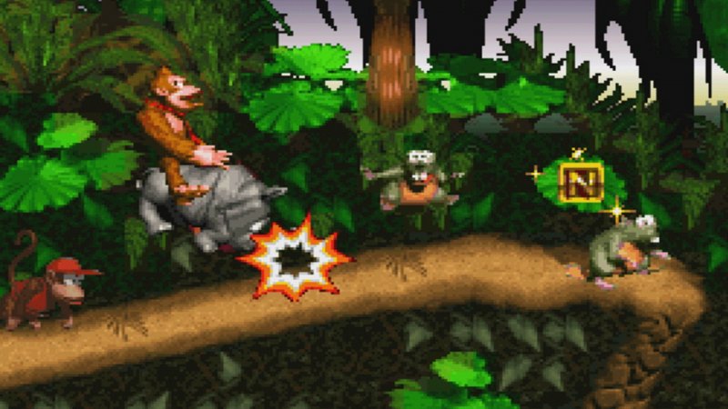 Donkey Kong Country non fu il primo gioco a usare fondali prerenderizzati, ma fu di sicuro tra quelli che sdoganarono questa tecnica grazie al loro successo Donkey Kong Country non fu il primo gioco a usare fondali prerenderizzati, ma fu di sicuro tra quelli che sdoganarono questa tecnica grazie al loro successo