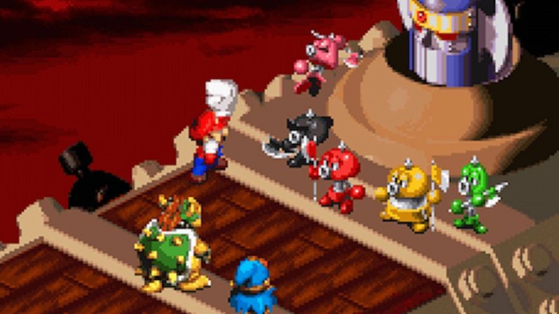 Grazie anche ai suoi fondali prerenderizzati, Super Mario RPG aveva un look assolutamente unico per un gioco di Mario Grazie anche ai suoi fondali prerenderizzati, Super Mario RPG aveva un look assolutamente unico per un gioco di Mario
