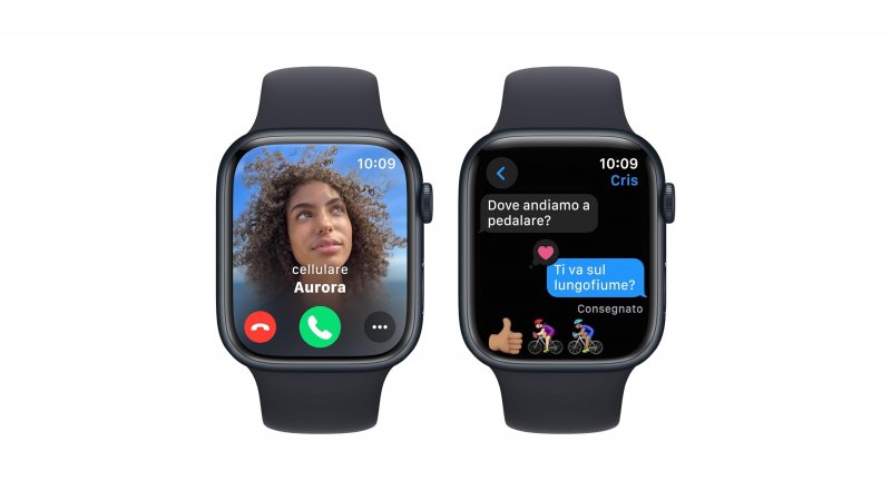 Apple Watch Series 9 GPS 45mm permette di ricevere chiamate e messaggi