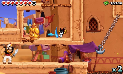Mickey nel livello di Aladdin su 3DS Mickey nel livello di Aladdin su 3DS
