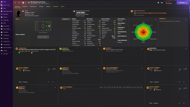 Tra i tanti attaccanti dall'elevato potenziale in Football Manager 2024 c'è anche Shaqueel van Persie, il figlio del grande Robin van Persie Tra i tanti attaccanti dall'elevato potenziale in Football Manager 2024 c'è anche Shaqueel van Persie, il figlio del grande Robin van Persie
